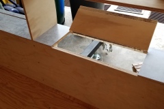 Small lid open. Later I decided to use this place to put the battery breaker for the trailer. It was the closes, protected area I could think of and worked perfectly.