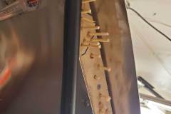 An old trick... a match-stick dipped in epoxy will seal the hole and strengthen at the same time