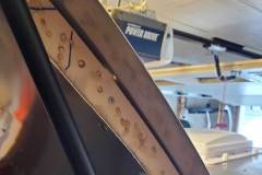 Then, once the epoxy is dry, you just cut them off, flush with the surface
