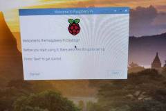 A shot of the Raspberry Pi OS loading