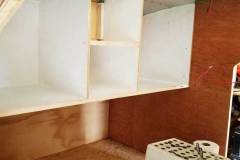 Rear cabinets, primed