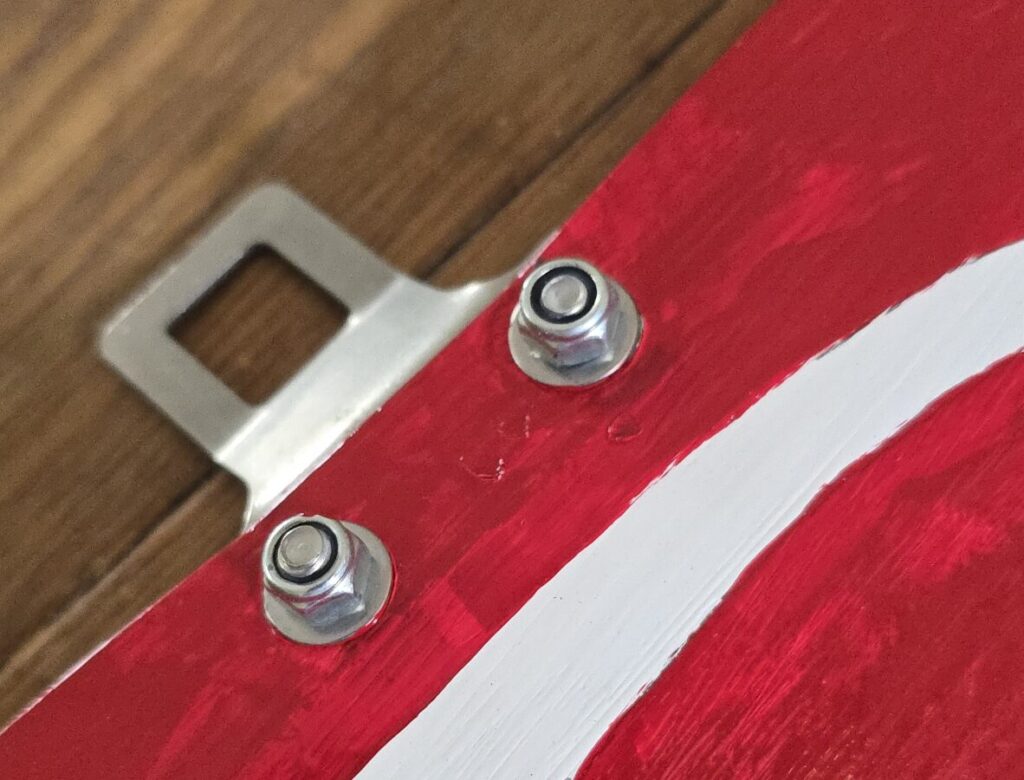 Upper Hardware demonstrating where it was position on the Rock Guard